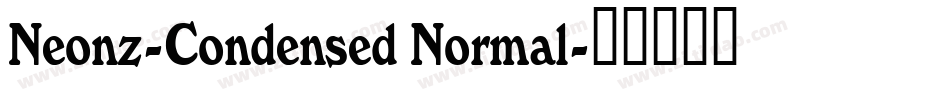 Neonz-Condensed Normal字体转换